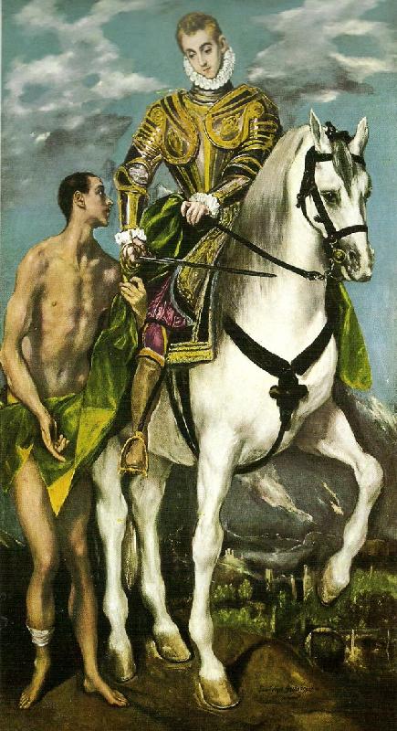 El Greco st. martin and the beggar Sweden oil painting art